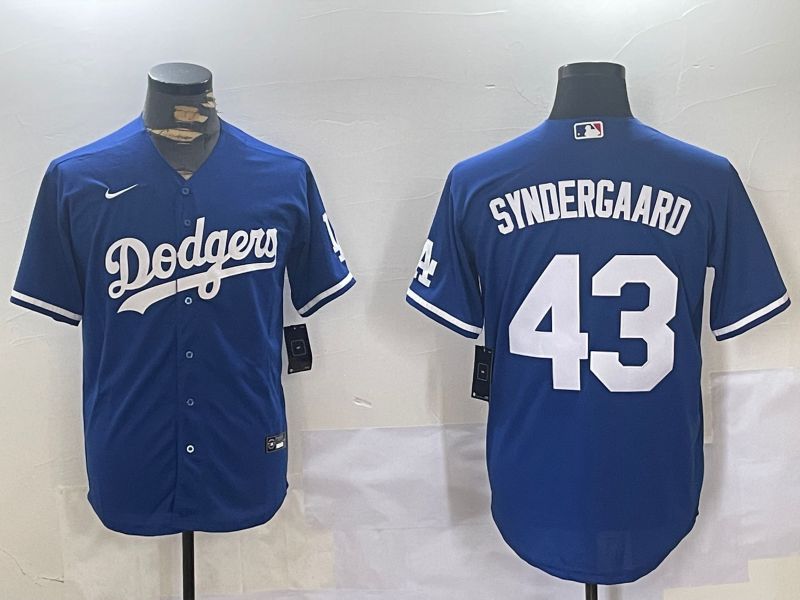 Men Los Angeles Dodgers #43 Syndergaard Blue Game 2024 Nike MLB Jersey style 11202